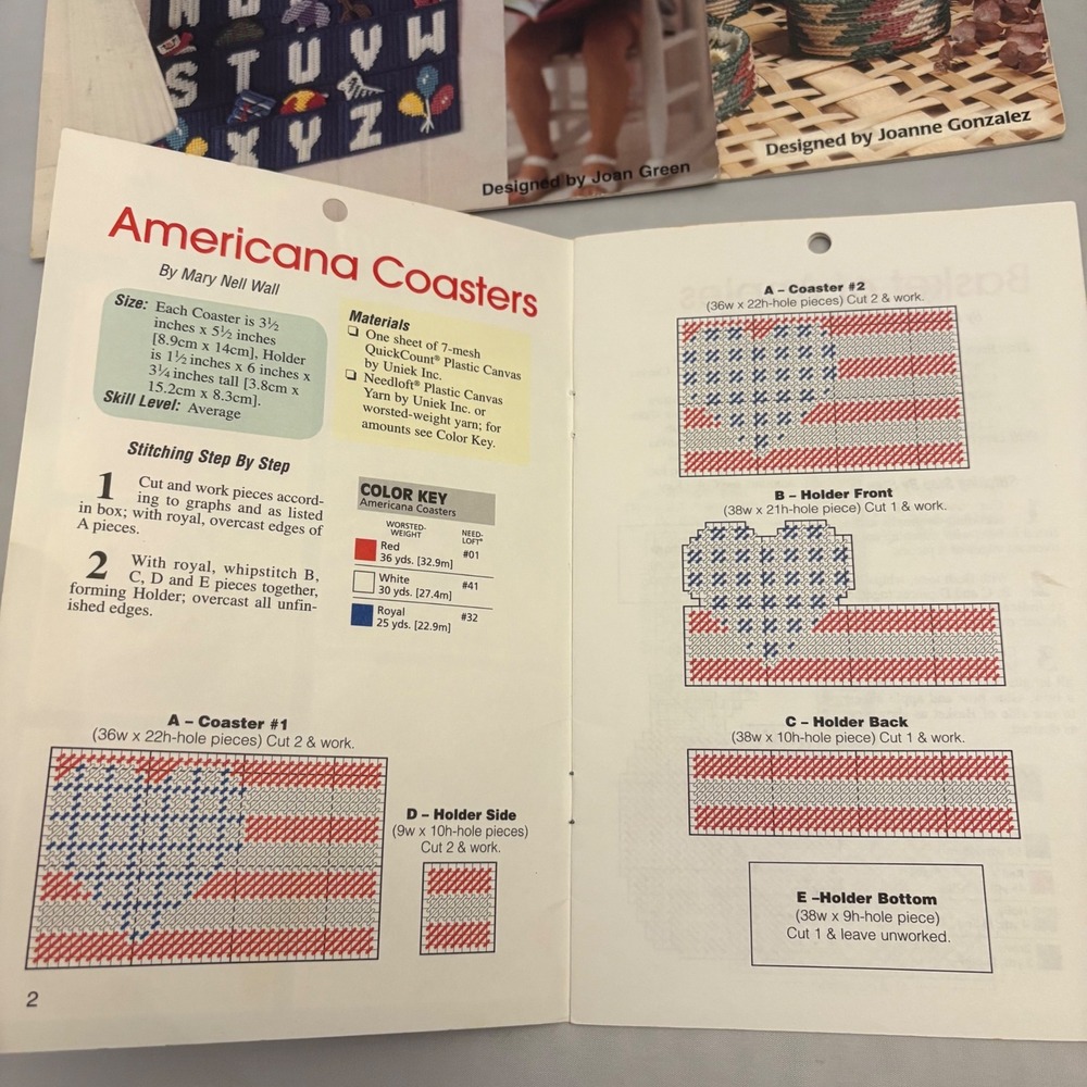 3 Quick Count Plastic Canvas Project Books Alpha Pockets Southwest Quick Easy - Picture 16 of 16